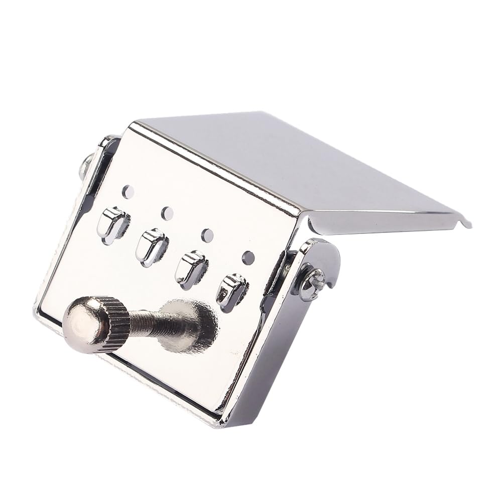 HEALLILY 4 String Banjo Tailpiece Bridge Plate, Alloy Material, Easy Installation and Maintenance for Banjo Repair and Restoration (Silver)