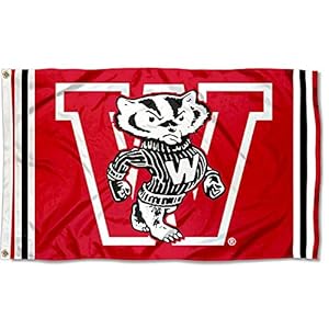 Wisconsin Badgers Vintage Retro Throwback 3×5 Banner Flag