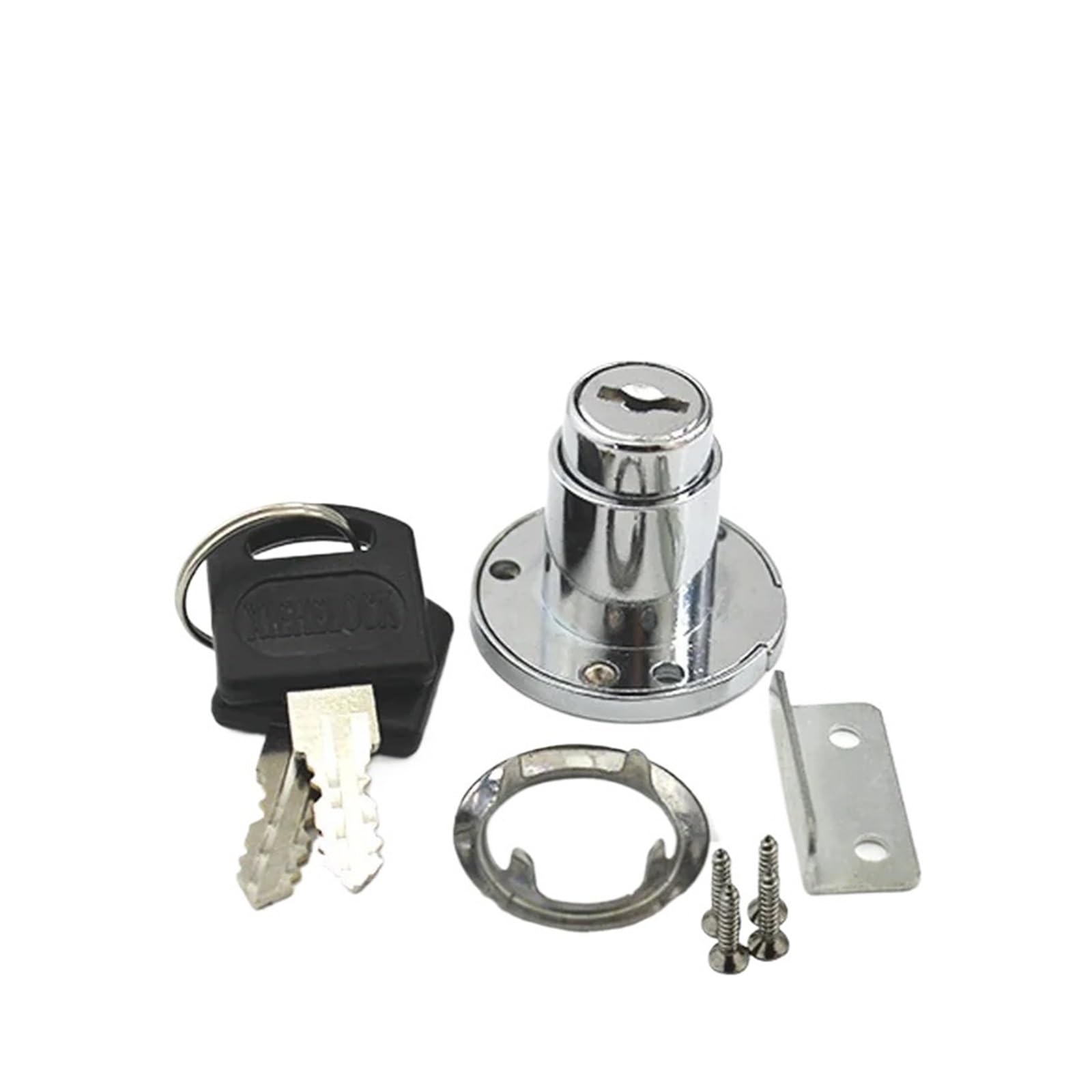 Drawer Lock Circular Drawer Lock Wooden Kitchen Cabinet Push Lock Nickel Computer Key Keyed Different DIY Furniture Hardware
