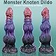 Spritz Dildo Fantasy Alien Dildo Knoten Cum Pferde Horse Dildo mit Spritzfunktion Saugnapf Spritzdildo Monster Tier Squirting Silikon Anal Dildo Groß mit Abspritzen Diloschwanz für Frauen Männer XXL