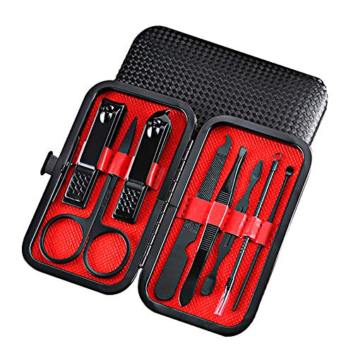 AKEROU Manicure Set Manicure & Pedicure Kits-Professional and Luxury 8 In 1 Nail Clippers Pedicure and Grooming Kit for mens (8PCS)