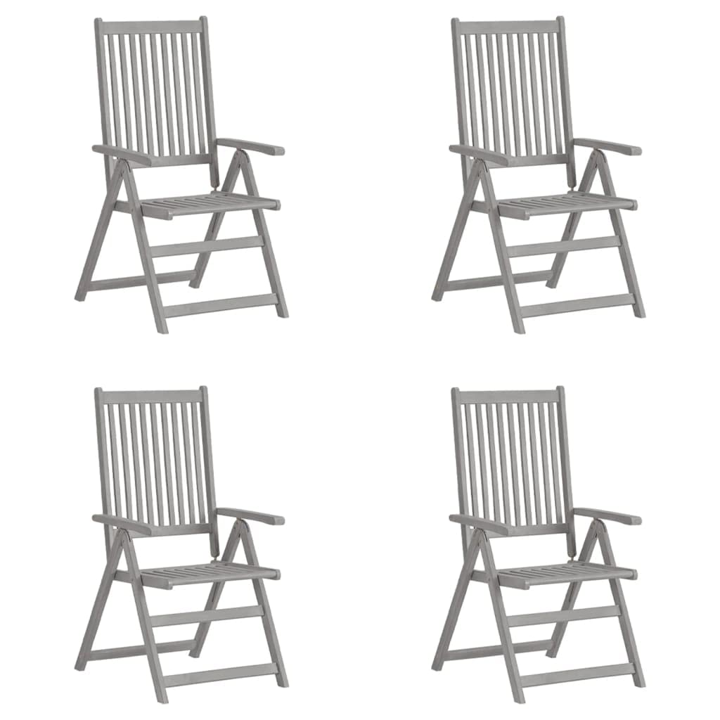 Chaises de jardin en bois réglables pour des repas conviviaux sur votre terrasse ou balcon