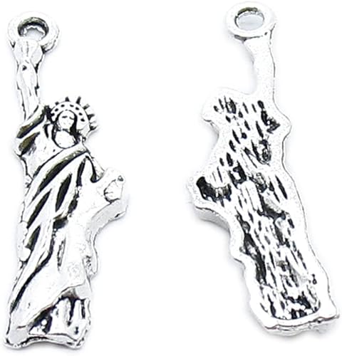 Abalorios chapados en plata envejecida para hacer joyas al por mayor HV4F9R Estatua de la Libertad