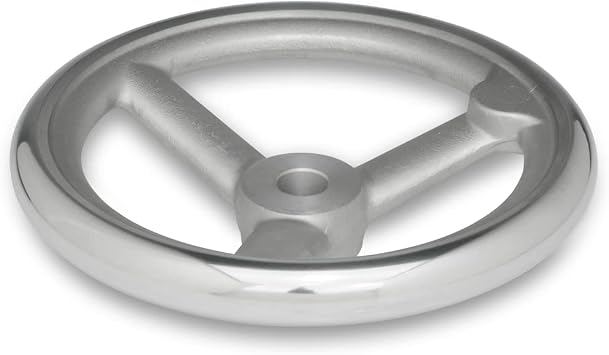 Ganter Normelemente | Aluminium Handwheel | DIN 950-AL-250-B26-A | Diameter d1 250 mm; Bore D2 26 mm