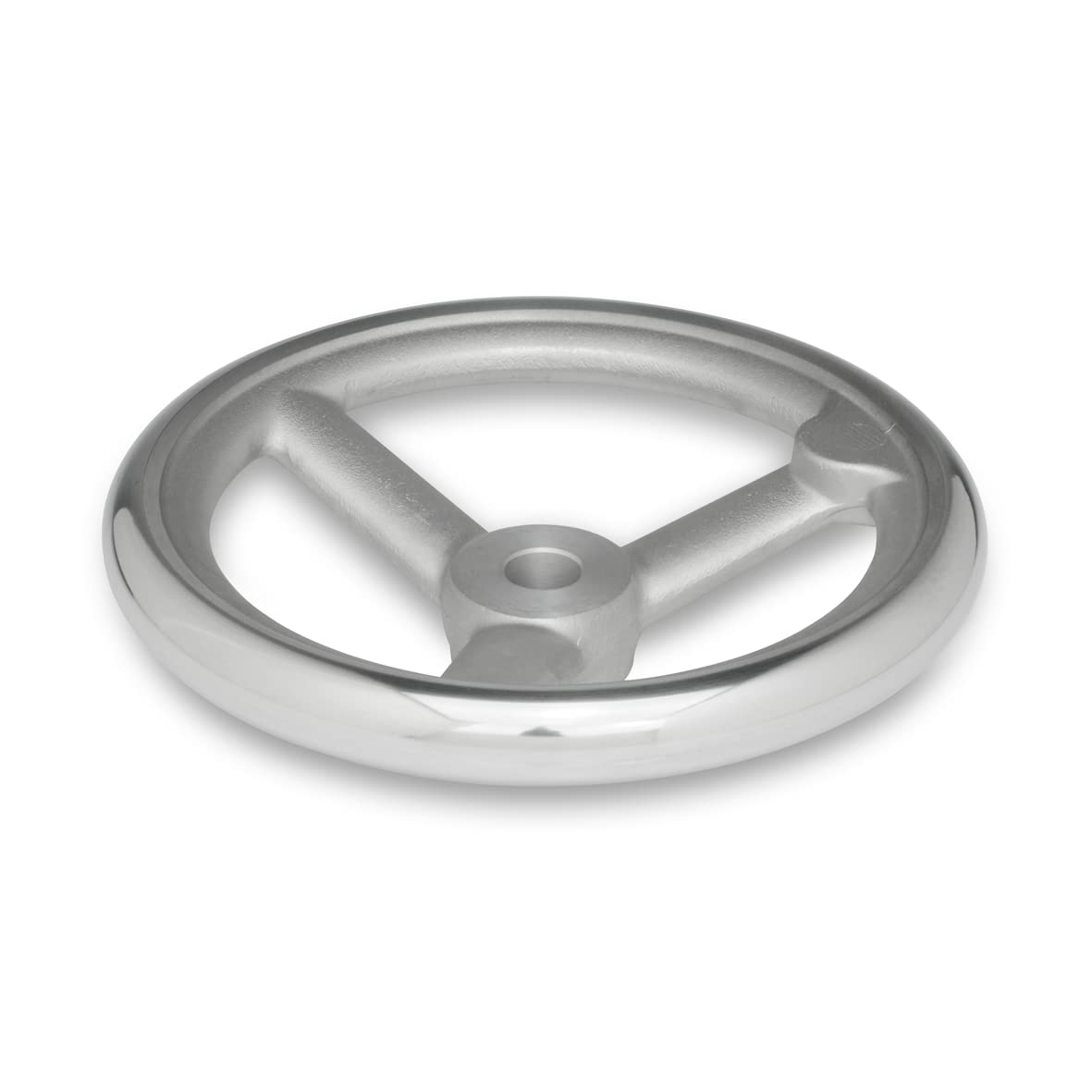 Ganter Normelemente | Aluminium Handwheel | DIN 950-AL-125-B12-A | Diameter d1: 125 mm; Bore D2: 12 mm