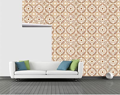 Image of CABANA HOMES Wall Stickers DIY Tile Wallpaper for Decals (45 x 125 cm, 1 Roll) (6 sq. ft) Decorative Self Adhesive Home Decor Kitchen Tiles Ceiling, Beige