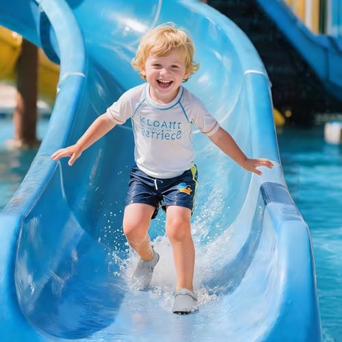 Image of LeIsfIt Kids Water Shoes Girls Boys Quick Dry Aqua Socks Breathable Swim Shoes Non-Slip Barefoot Socks for Beach Surf