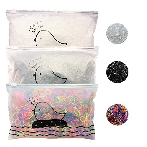 OLEWELL Hair Ties Coil Hair Ties Hair Ties Elastics Hair Bands 3 PACK (3000 PCS)