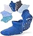 Produktbild EBMORE Stoppersocken Kinder Baby Warme Antirutsch Dicke Socken für Jungen Kleinkinder Mädchen Anti Rutsch Baumwolle Geschenk Babysocken 6 Paar (Sortiertes Blau (6 Paare),3-5 Jahre)