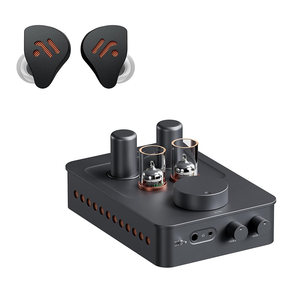 Fosi Audio IM4 Offene Hi-Fi-In-Ear-Monitor-Kopfhörer+GR70 Röhren Kopfhörer Verstärker