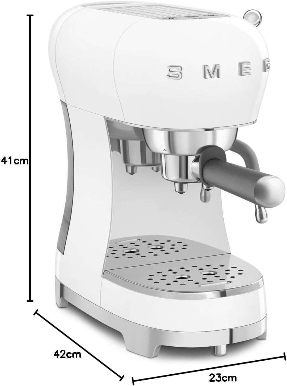 SMEG ECF02WHEU Macchina da caffè manuale Espresso Machine, Plastic, White 9 51Tta4obEYL. AC SL1389