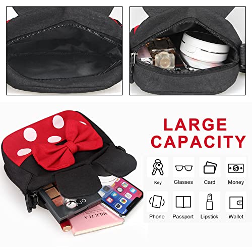 Cute Crossbody Purse for Little Girls Toddler Mini Mouse Travel Crossbody Bag Small Kids Shoulder Handbag Mini Cartoon Cross Body Bag3