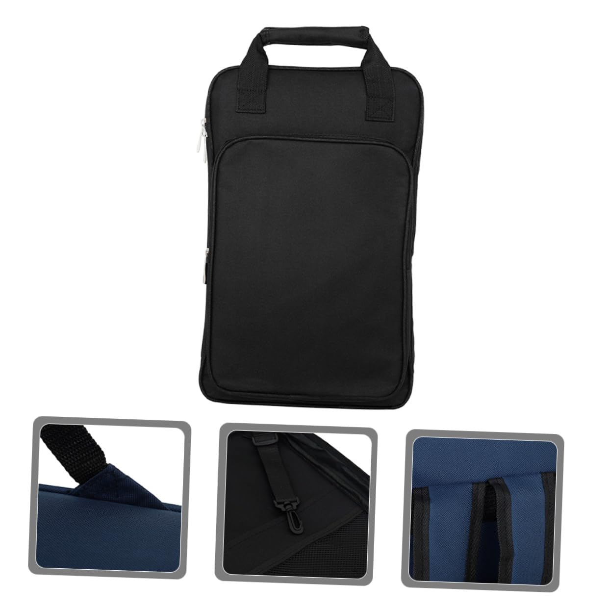 Bolsa para Baquetas de Tela Oxford Negra, Gran Capacidad