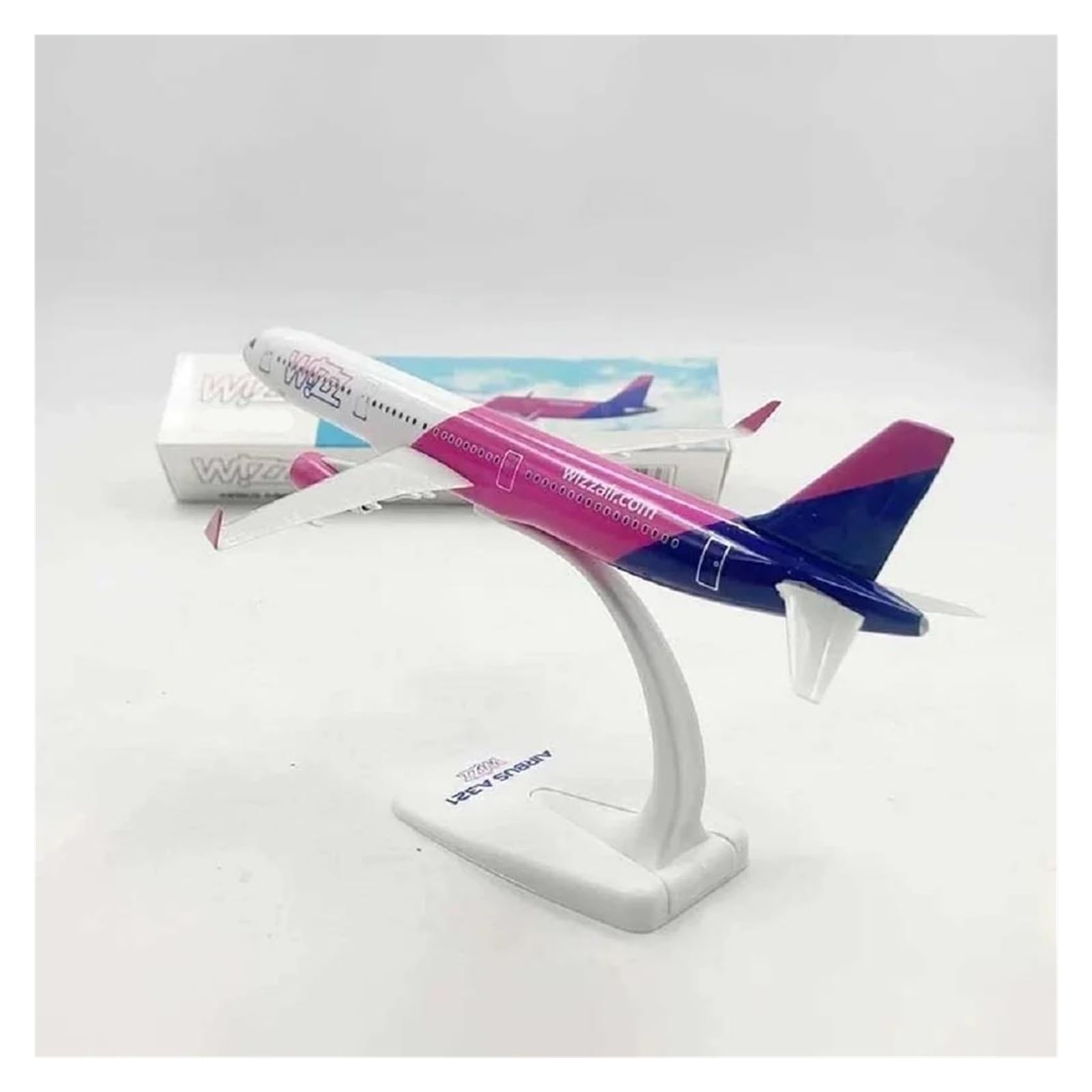 Odlew metalowy samolot żywica A321 zabawkowy model samolotu dla WIZZ AIR 22cm podstawa montażowa wyświetlacz statyczny samolot pasażerski z pamiątkami do zbierania i wystawiania