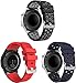 Produktbild Simpleas kompatibel mit Galaxy Watch 46mm / Watch 3 45mm / Gear Live Armband, Silikon Uhrenarmband Sportarmband (22mm, 3PCS A)