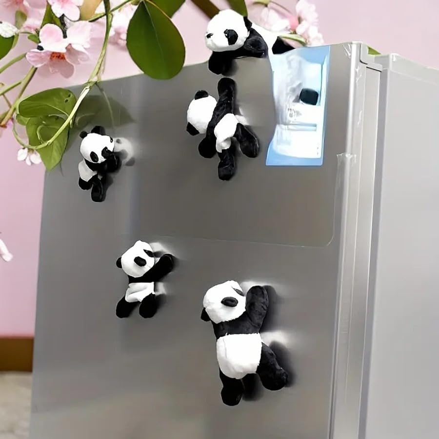 Imán Decorativo de Panda de Peluche Suave 3D