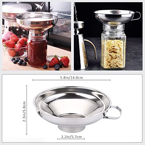 Cadavo CM012-DKLD Canning Funnel For Kitchen Use, Wide Mouth Funnel For Mason Jars, Large Canning Funnels For Filling Bottles, Stainless Steel Food Funnel thumb #6