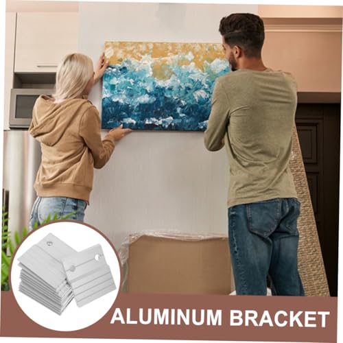 Image of Aluminum Alloy Z-Shape Pendant Wall Mounting Brackets French Cleats Picture Framing System Mirror Hanging Hardware