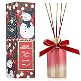 Airkeep Reed Diffuser Set - Christmas Spice Christmas Reed Diffuser with 8 Reed Sticks - Scented Oil Diffuser for Home & Office Diffuser Bathroom Shelf Decor - Ideal Gift for Holidays 7.1oz