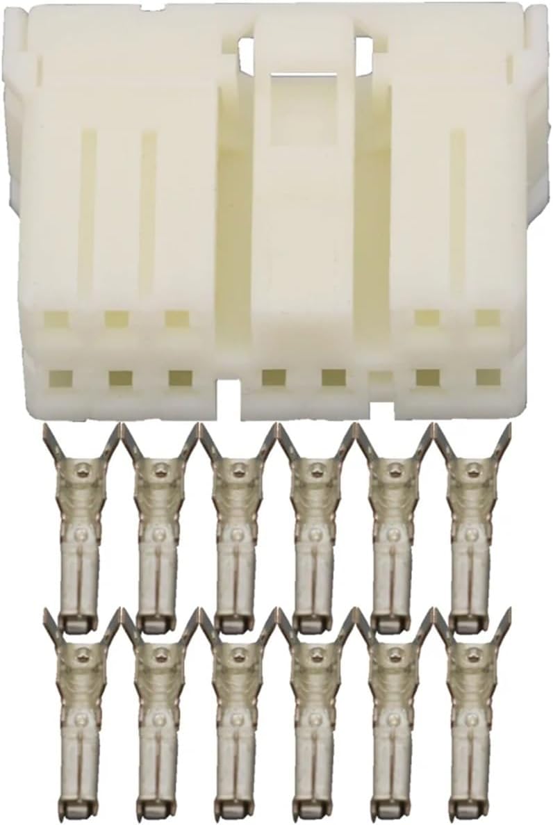 12 Pin Automotive Insert 174933-1 Compatible Elevator Accessory Connector Car Plug With Terminal DJ7121-1.8-11/21 12P Connector(Male and Female Plug,5 Sets)