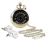 Manschettenknöpfe 12 g 24 K vergoldet volle Hunter Taschenuhr mit passender Kette und hochwertiger Set. Die Full Hunter Uhr ist eine vertrauenswürdige und sieht so viel besser in Person Zeitmesser. Diese Fotografien dies nicht tun Justice
