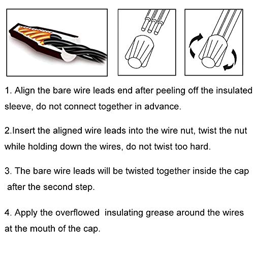 Waterproof Silicone Wire Connectors Kit, Grease Cap Outdoor Electrical Wire Connectors, Black/Grey, 30Pack - Thumbnail 5