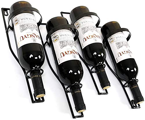 INDIAN DECOR 45780 Classic Industrial Creative Tube Wine Rack, Personalized Wall Display Rack Leisure Bar Rack Wine Rack, Retro Decorative Wall Decoration Bar Kitchen Restaurants - Black