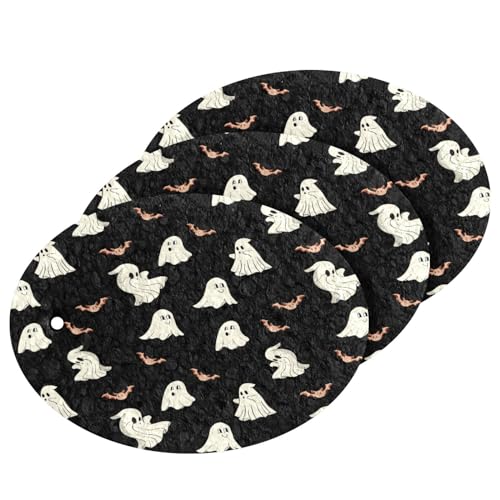 Kcldeci Scrub Sponges, Halloween Spooky Ghost Non-Scratch Sponges for Dishes Kitchen Sponge Dish Scrubber For Washing Dishes and Cleaning Kitchen 3 Pack