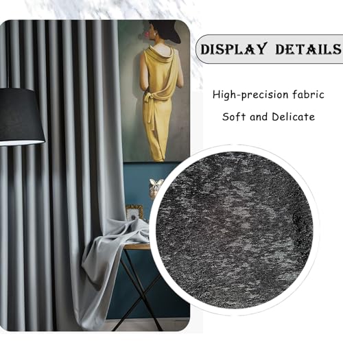 Image of Room Divider Curtains with Ceiling Track, 100% Blackout Heavy Ceiling Curtains Noise Reduction Privacy Curtain Track System Kits, 8.3 ft Wide x 9 ft Tall, Black, 1 Panel