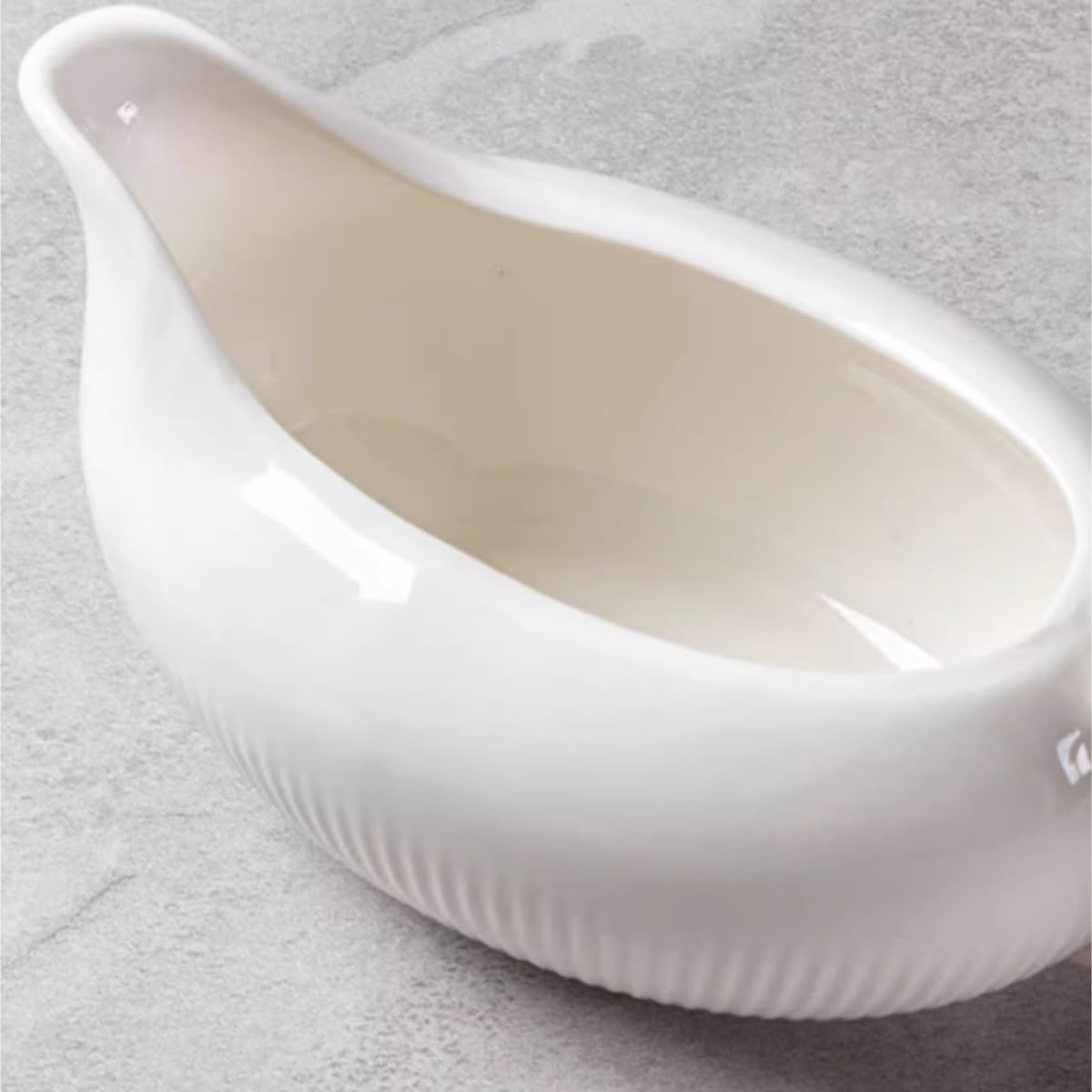 Sosjerka Biały Ceramiczny Garnek Do Gotowania Sosu, Przypraw, Stek Zachodni, Sok, Tłusta Łódź Zastawa Stołowa