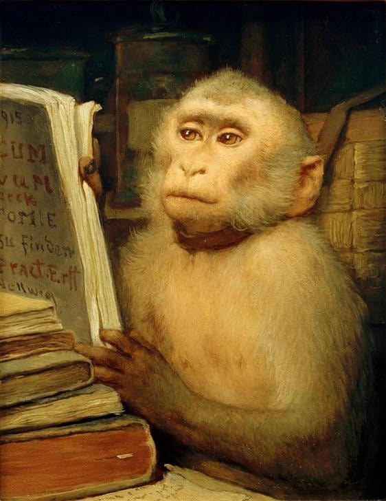 Póster de animales en impresión artística de Gabriel Von Max, cuadro de 60x90cm