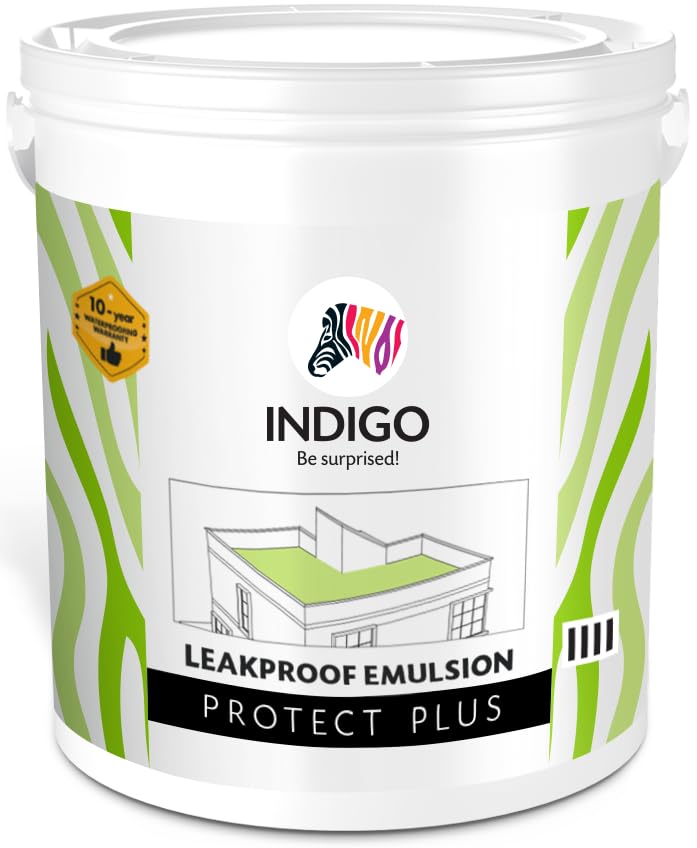 Image of Indigo Leak Proof Emulsion 10L Waterproofing Matt Finish - White | Premium Paint |10 Liters | White