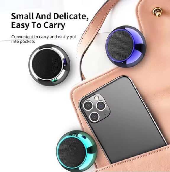 Image of S K Tea Merchant Ultra-Compact Wireless Bluetooth Mini Boost Speaker -Built-in Mic, Portable Design, Ideal for Travel, Parties, and Outdoor Use (Green)