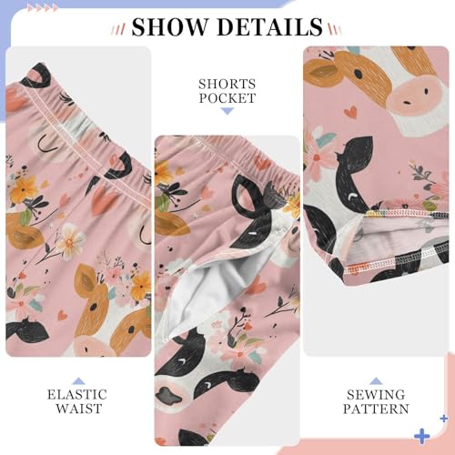 Vdsrup Cow Faces Pajama Pants Pajama Bottoms Soft Sleep Pjs Lounge Pants S4