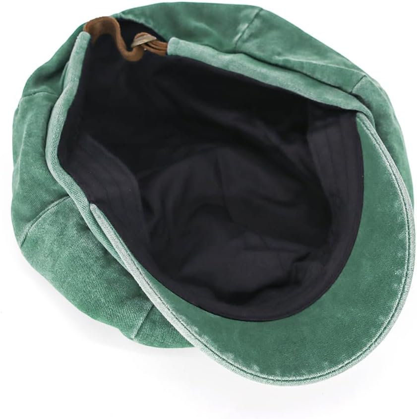 WITHMOONS Plain Baker Boy Hat Twill Cotton Beret Cap Newsboy Hat Washed Adjustable JDG1582 - Image 5