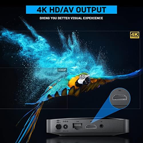 Kinhank Super Console X2 PRO Retro Game Console with 37,000+Games,Plug&Play Video Game Console,EmuElec 4.5/Android 9.0/CoreE,4K HD Emulator Console Compatible with Most Emulators,2.4+5G,BT 5.0 - 3