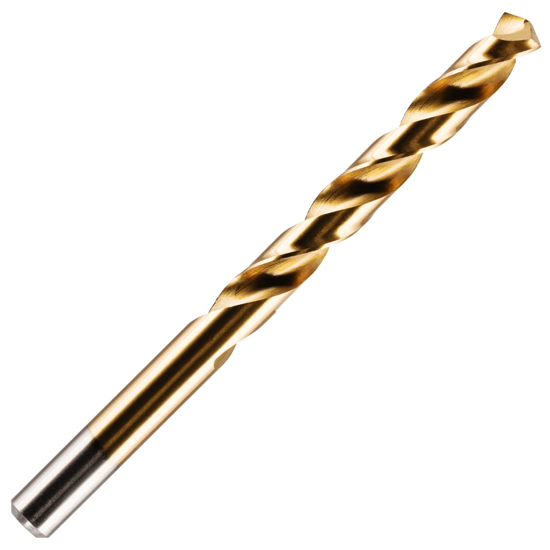 13mm HSS M2 Fully Ground Jobber Drill Bit Tin Titanium Nitride Coated DIN338 Standard (13mm x 151mm)