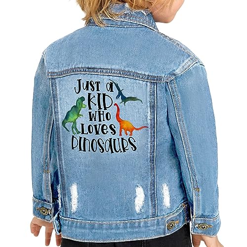 Little Dinosaurs Toddler Denim Jacket - Dinosaur Fan Boy Present - Gifts for Dinosaur Boy Lovers