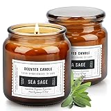 2 Pack Candles Gifts for Women, 31 Oz Sage Candles for Home Scented Soy Wax Large Jar Aromatherapy C