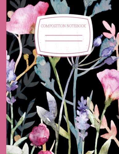 Bild: Composition Notebook: College Ruled Flowers Journal Notebook For School, College, Office, Work. f�r 5,99 EUR bei amazon.de