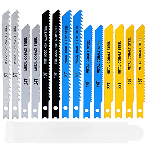 14 x Professional U-Shank Jigsaw Blades for Wood and Particle Boards, Plywood, Wood and Metal
