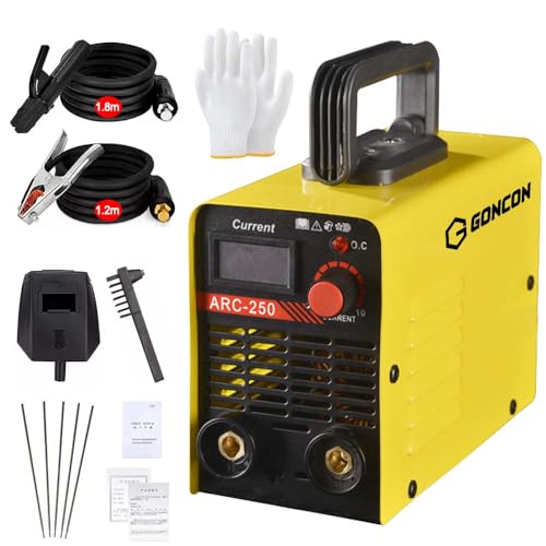 Free Wolf Soldadora Inversora, Maquina de Soldar con Inversor IGBT Y Visualización Digital LED, Soldadora Inversora Portatil 60Hz 110V 250A con Accesorios
