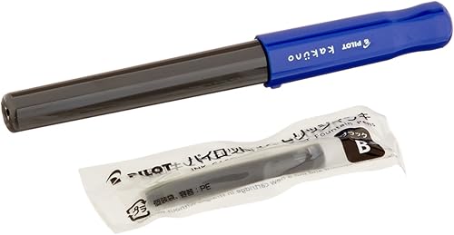 Miniatura 3 de Pilot Kakuno - Pluma estilográfica de Biginners, punta media, cuerpo azul (FKA-1SR-LM)