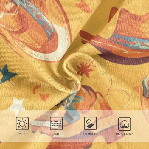 KLL Seamless Cowboy Western Boots Hat Toddler Boys' Comfort Athletic Underwear Cute Children Undies3