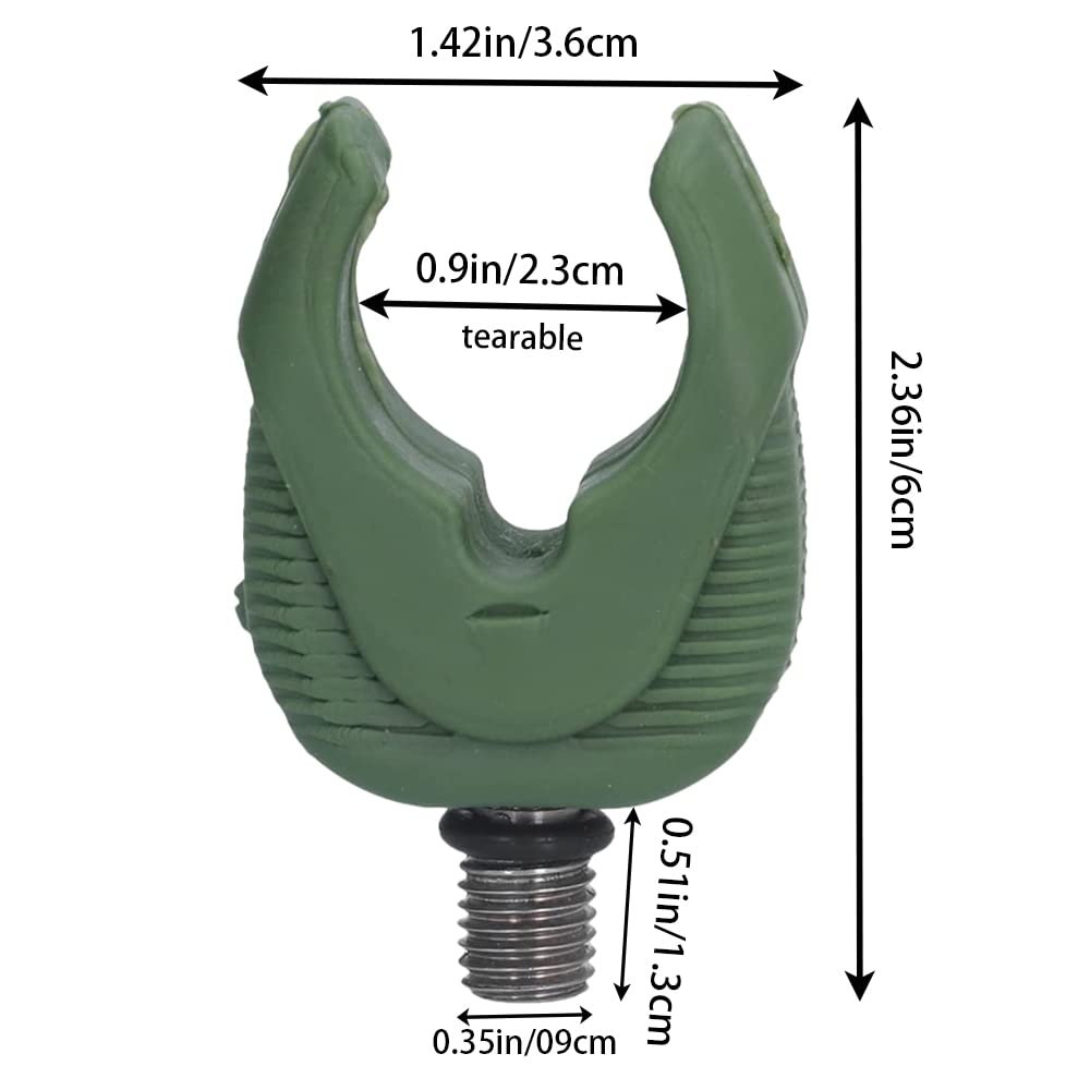 Brateuanoii 4 Pezzi Supporti Canna Pesca, Carpa Poggia Canna Pesca, Portacanna da Pesca, U-Testa Canna Pesca, per Canne da Pesca Match, Bank Stick