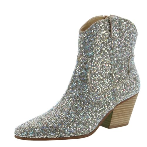 Betsey Johnson Womens SB-DIVA Boot, Rhinestone, 7.5W