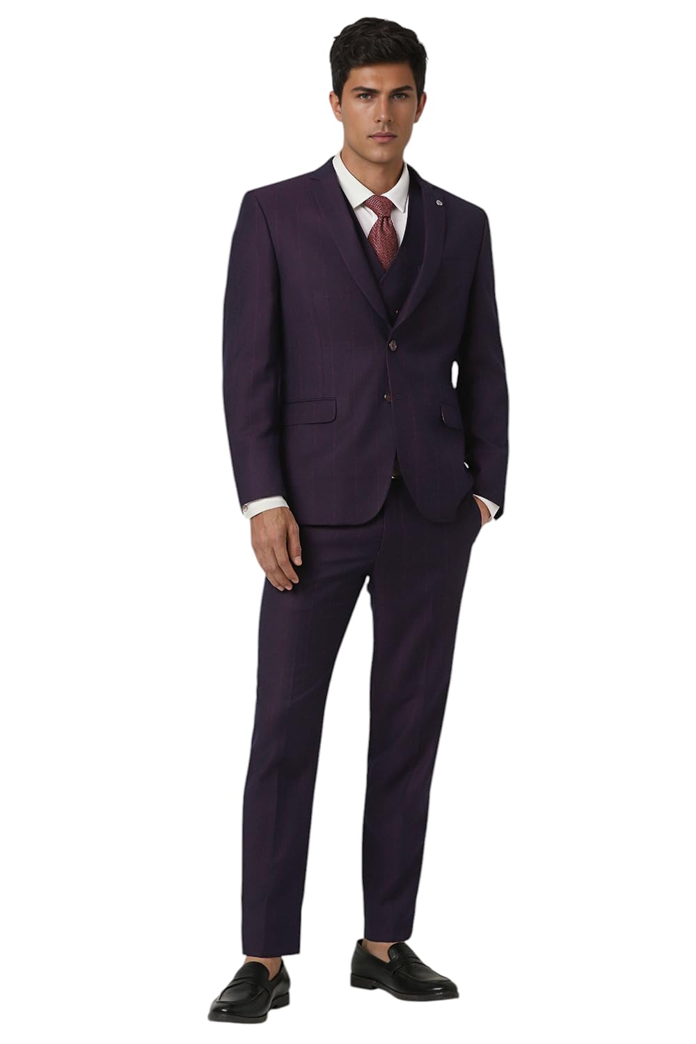 van heusen Men's Polyester Blend Three Piece Suit-Dress Set-picture-34