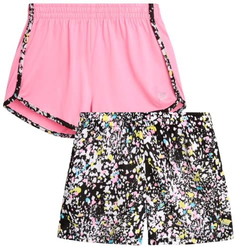 Rbx Girls' Active Shorts - 2 Pack Athletic Gym Dolphin Shorts (Size: 4-16), Size 7/8, Pink Shine #TOP28
