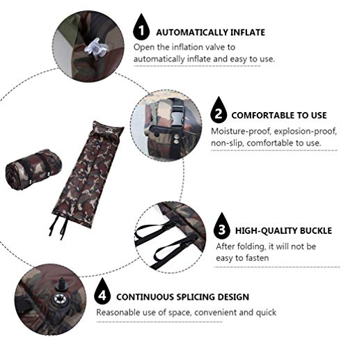 BESPORTBLE, 1 conjunto de almofada inflável para acampamento ao ar livre, almofada de dormir para mo