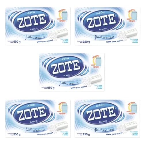 Zote White Laundry Soap Flakes 250g 5 Pack